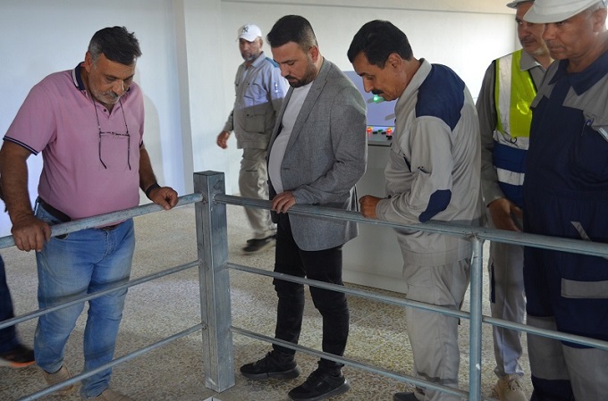 مدير عام شركة الفاو الهندسية العامة يشرف ميدانيا على التشغيل التجريبي لمشروع ماء الدجيل 