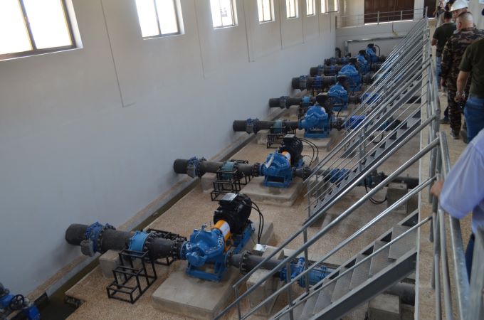 مدير عام شركة الفاو الهندسية العامة يشرف ميدانيا على التشغيل التجريبي لمشروع ماء الدجيل 