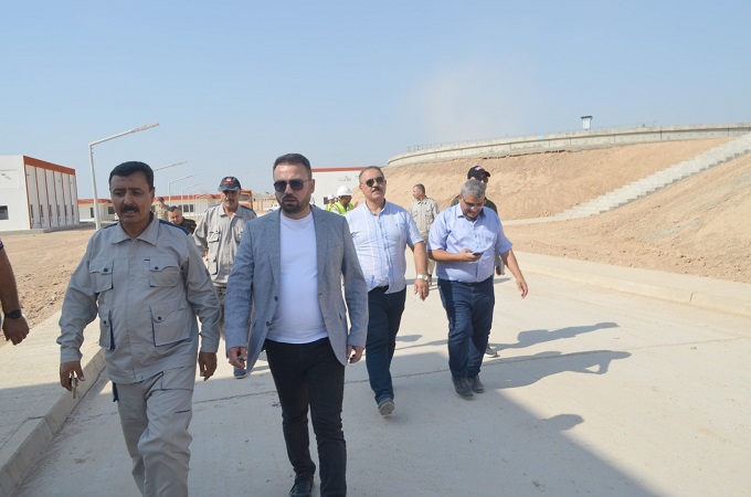 مدير عام شركة الفاو الهندسية العامة يشرف ميدانيا على التشغيل التجريبي لمشروع ماء الدجيل 