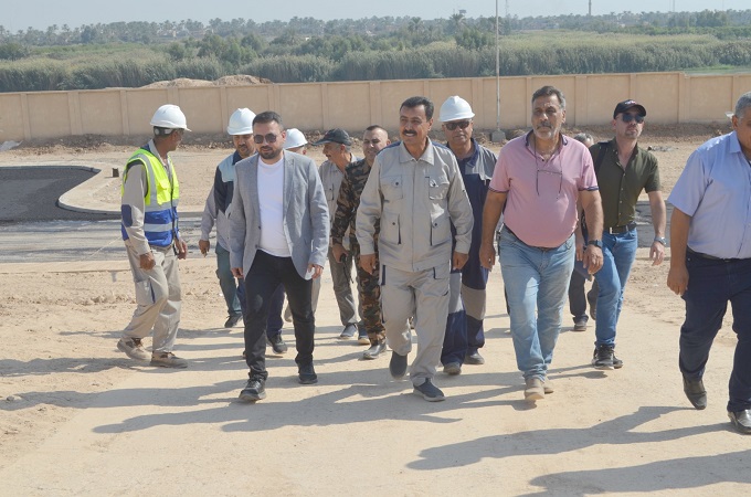 مدير عام شركة الفاو الهندسية العامة يشرف ميدانيا على التشغيل التجريبي لمشروع ماء الدجيل 