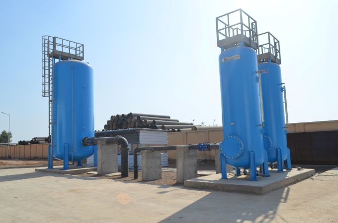 مدير عام شركة الفاو الهندسية العامة يشرف ميدانيا على التشغيل التجريبي لمشروع ماء الدجيل 