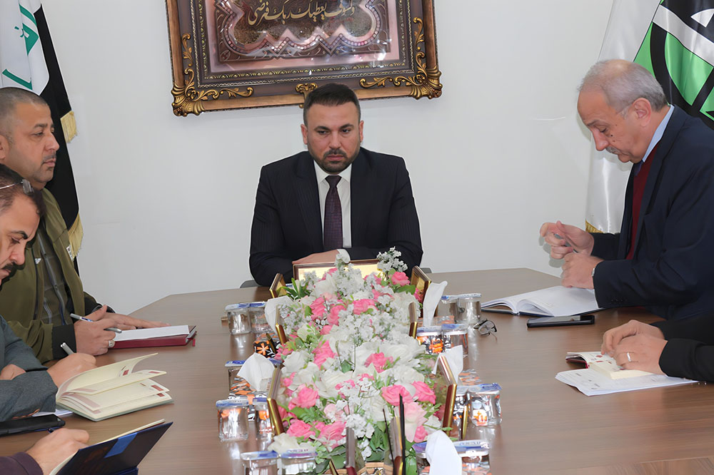 المدير العام يترأس اجتماع لمدراء اقسام الشركة