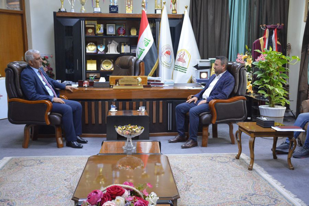 Engineer Al Mirza meets with the President of the Sacred University of Karbala