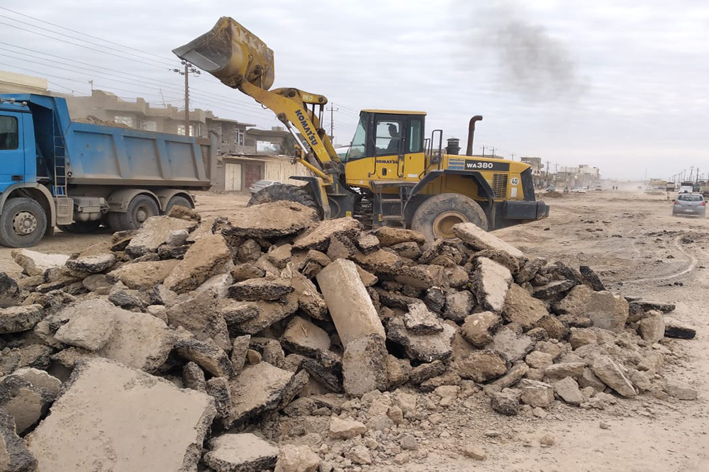 Development of the main street in Samarra, Salah al-Din Governorate