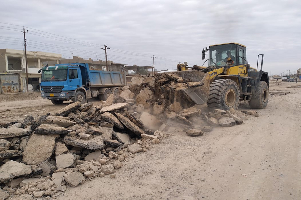 Development of the main street in Samarra, Salah al-Din Governorate