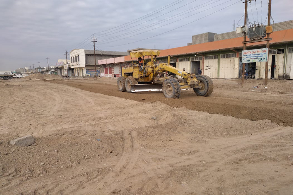 Development of the main street in Samarra, Salah al-Din Governorate