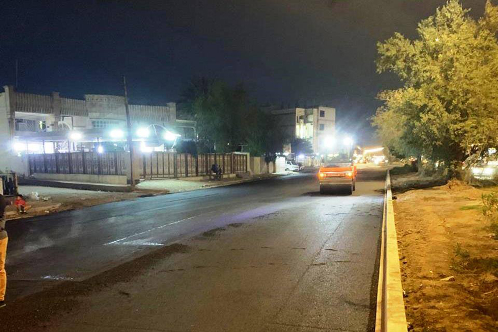  تطوير وتأهيل الشوارع الرئيسية في بلدية الشعب ببغداد
