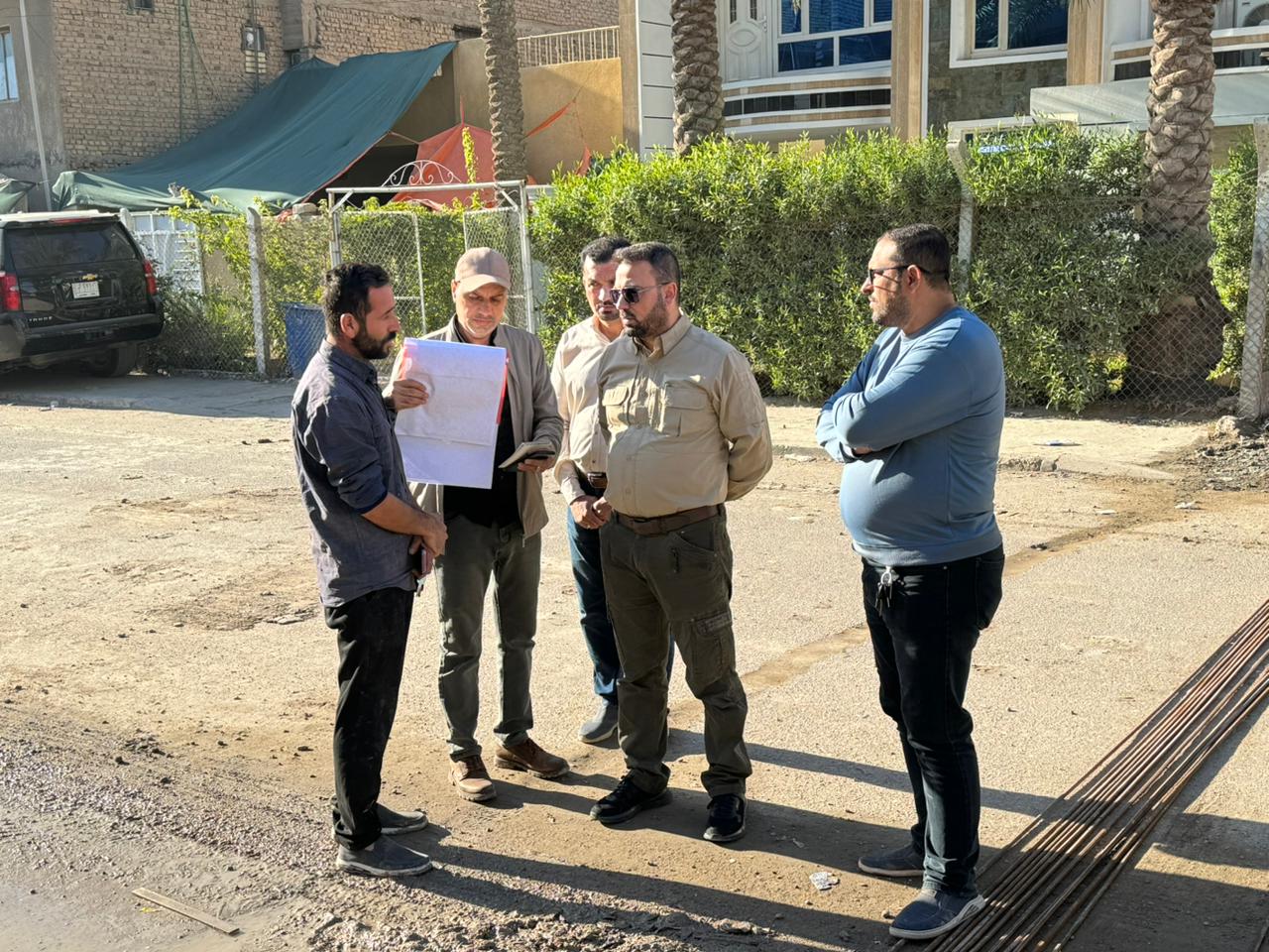 المدير العام يزور مشروع تطوير منطقة الشرطة الخامسة وشهداء السيدية في محافظة بغداد