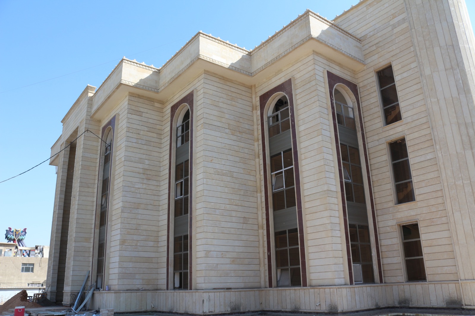 Engineer Imad Tawfiq Al Mirza reviews in the field the reality of the ongoing work in the supplementary works project for the building of the Chaldean Patriarchate of Babylon in Baghdad Governorate