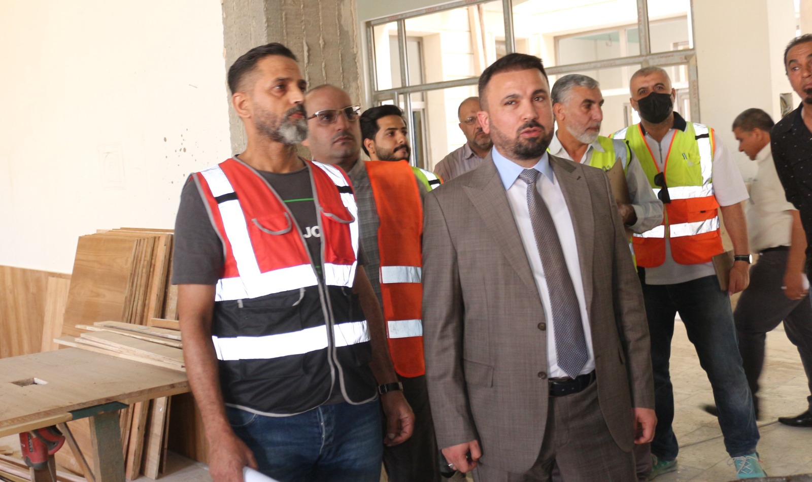 Engineer Imad Tawfiq Al Mirza reviews in the field the reality of the ongoing work in the supplementary works project for the building of the Chaldean Patriarchate of Babylon in Baghdad Governorate