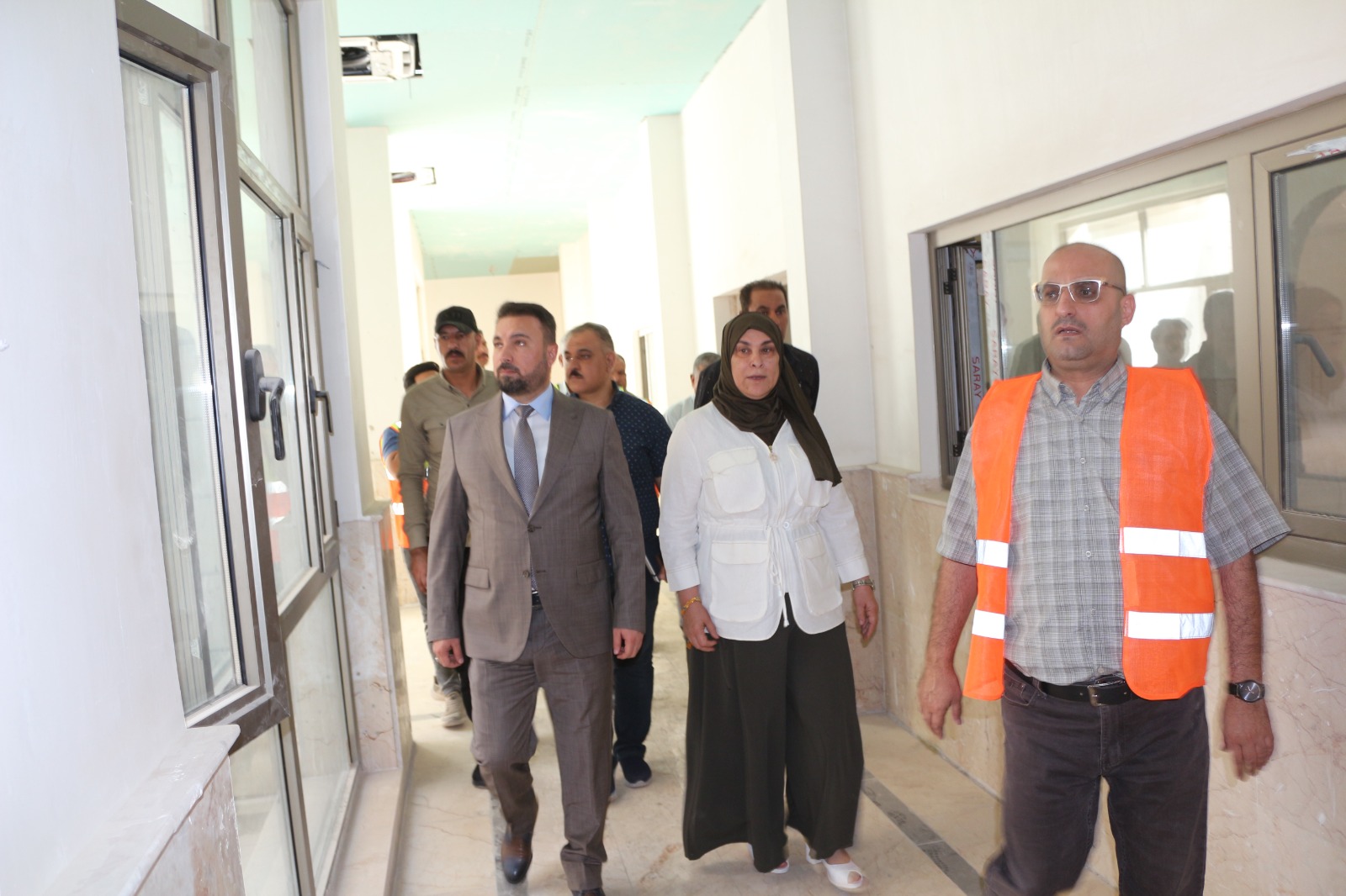 Engineer Imad Tawfiq Al Mirza reviews in the field the reality of the ongoing work in the supplementary works project for the building of the Chaldean Patriarchate of Babylon in Baghdad Governorate
