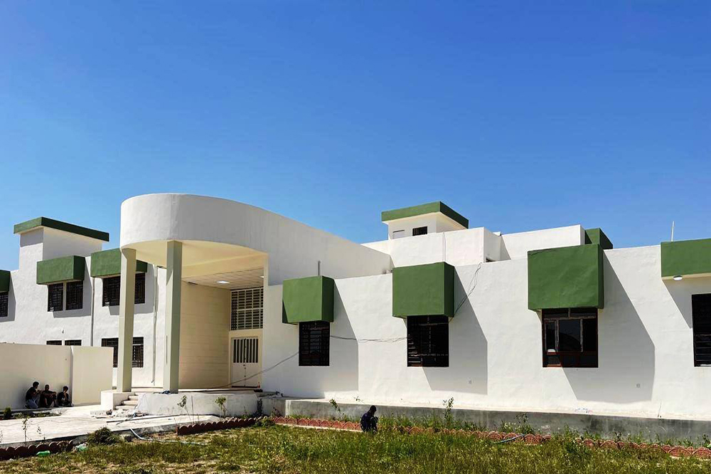 A secondary school in the oil district of Al-Sumoud refineries in Baiji.