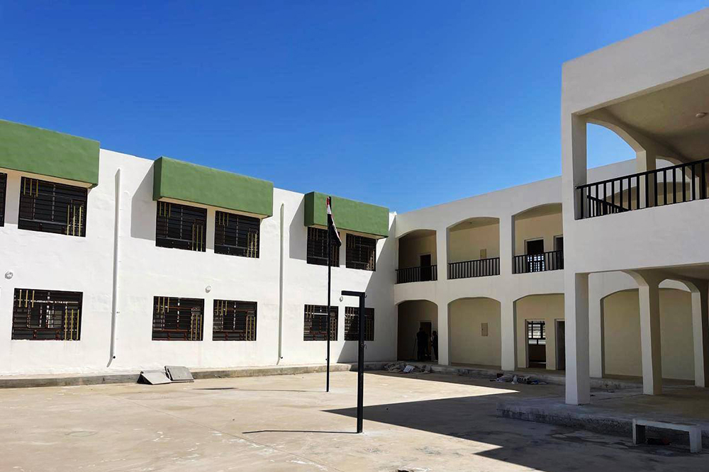 A secondary school in the oil district of Al-Sumoud refineries in Baiji.