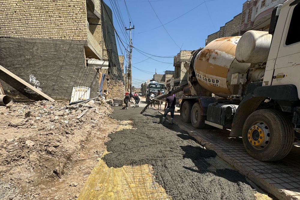 the project to develop areas (833 and 869) in the Fifth Police District within the Al-Rasheed municipality sector in Baghdad Governorate