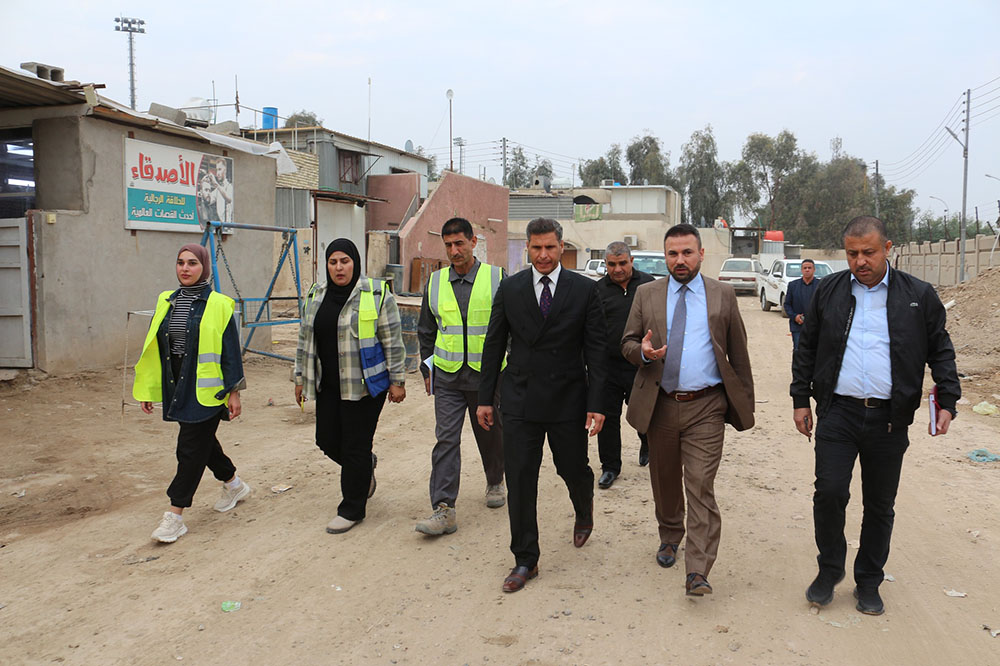 A project to rehabilitate the main and service streets for the employees’ homes in the Doura Refinery