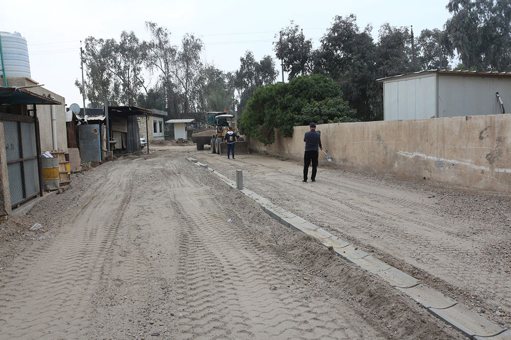 A project to rehabilitate the main and service streets for the employees’ homes in the Doura Refinery