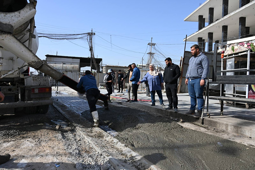 مشروع تطوير وتأهيل بعض الشوارع والأزقة في منطقة الشعب ببغداد