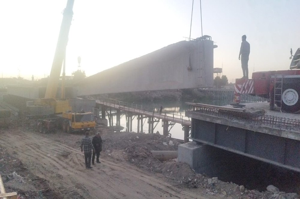 The main concrete Al-Khader Bridge project in Al-Muthanna Governorate