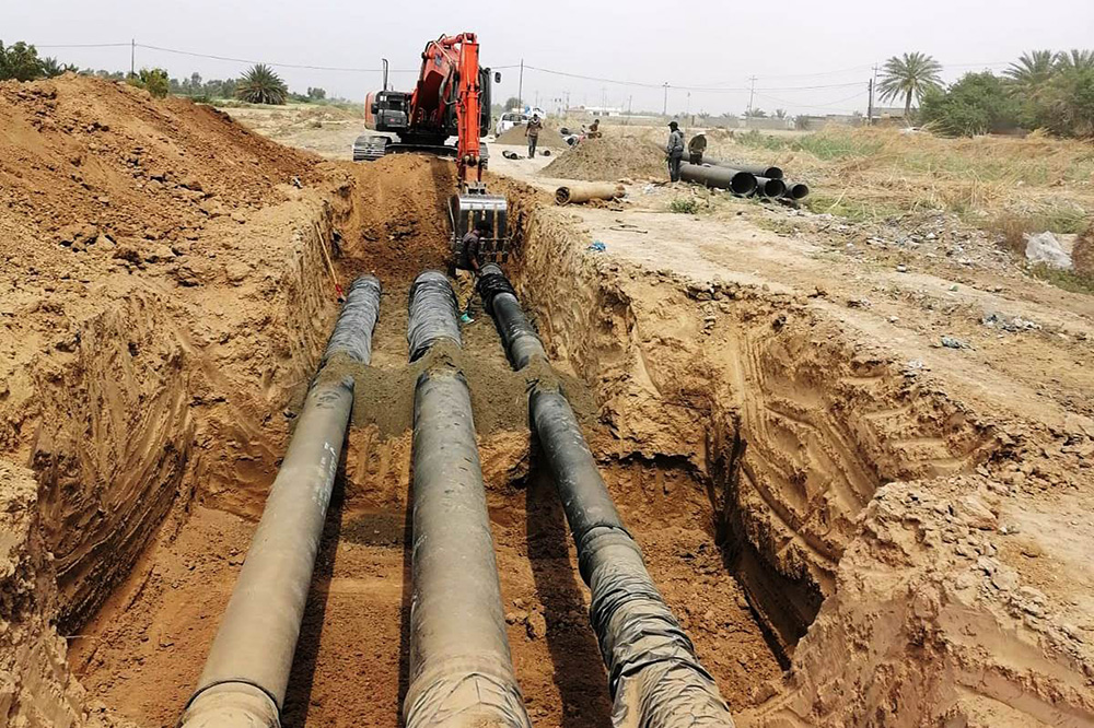 the Jadidah Al-Shatt water project in Diyala Governorate