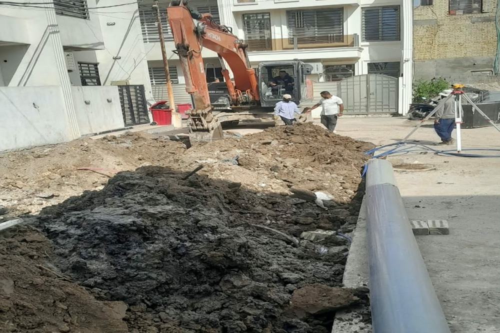 الفاو الهندسية تواصل تطوير البنى التحتية في شاكر العاني