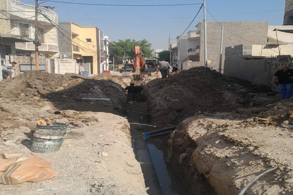 الفاو الهندسية تواصل تطوير البنى التحتية في شاكر العاني
