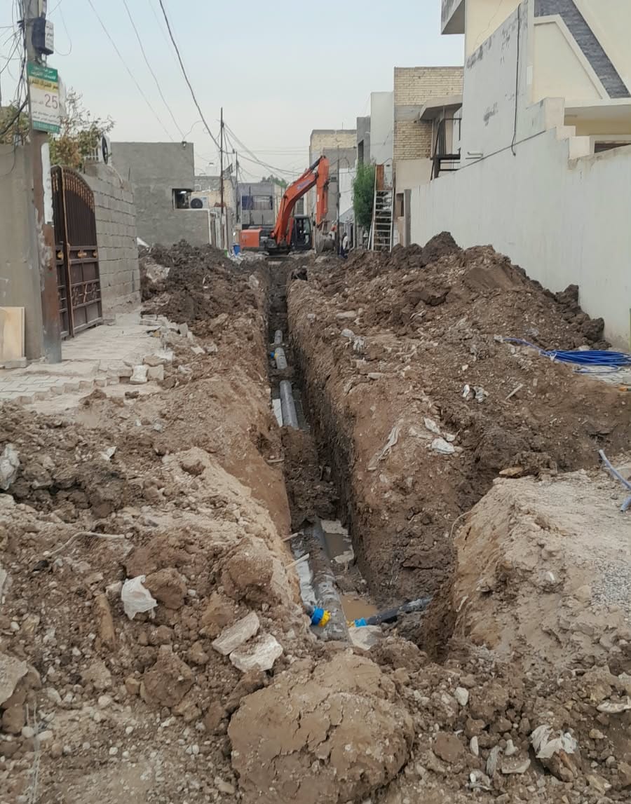 الفاو الهندسية تواصل تطوير البنى التحتية في شاكر العاني