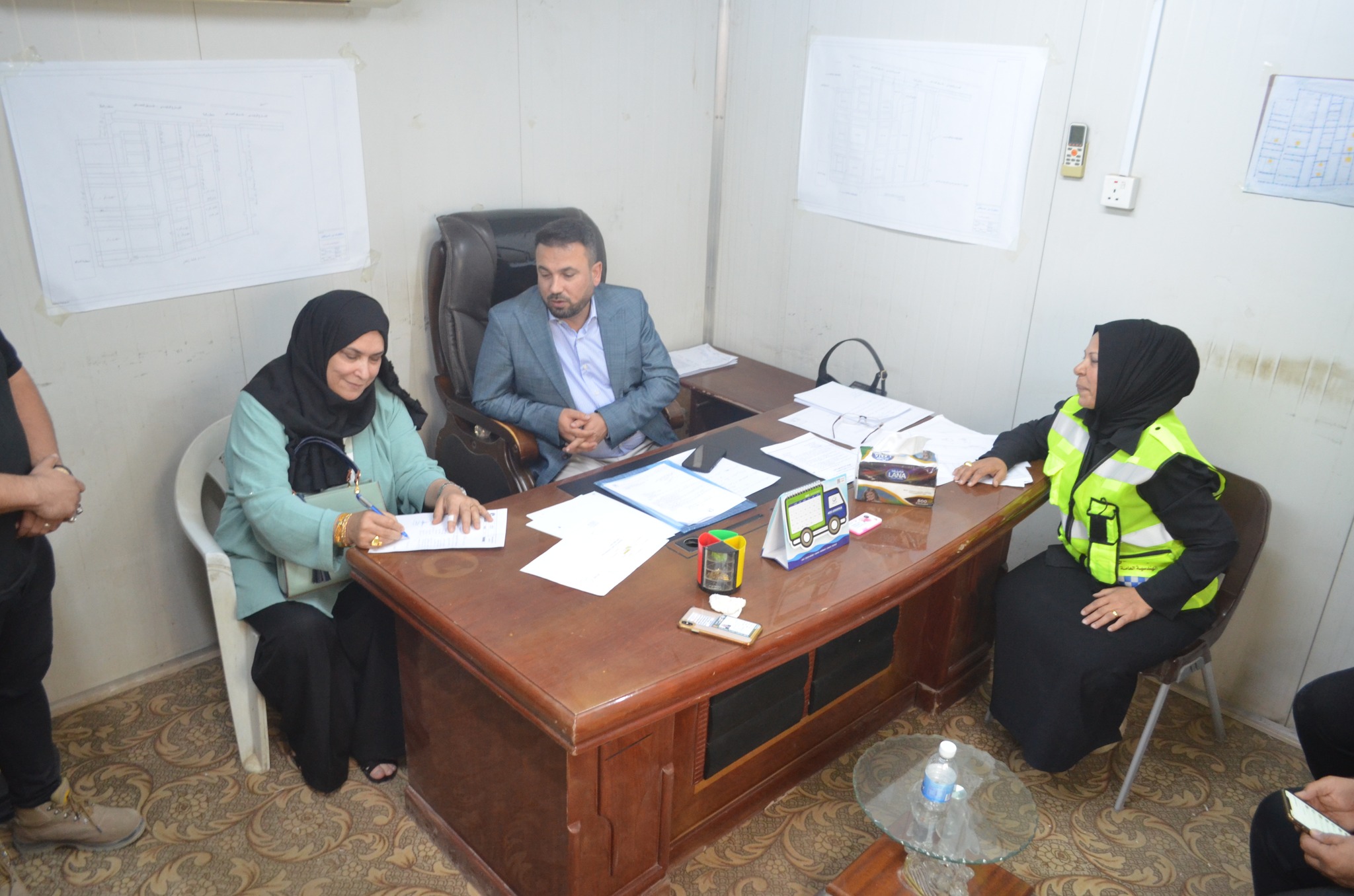 Mr. Director General visits the project to rehabilitate the main and service streets for the employee's homes in the Doura Refinery in Baghdad