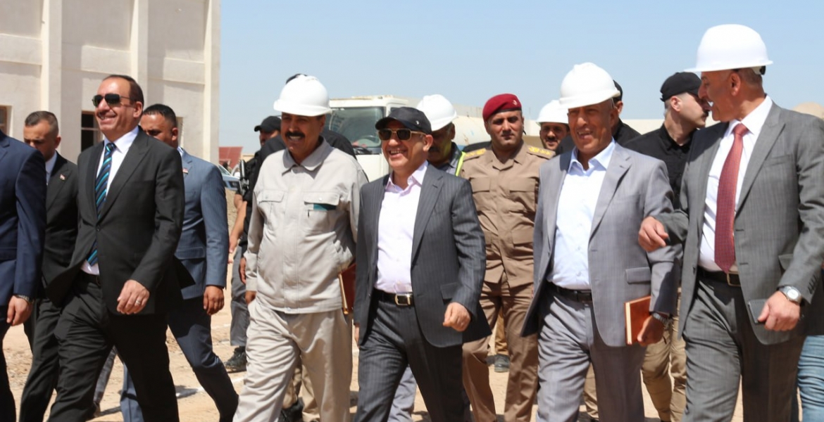 Within his field tour of Salah al-Din Governorate: The Minister of Construction, Housing, Municipalities and Public Works visits Al-Dujail water project in the governorate 