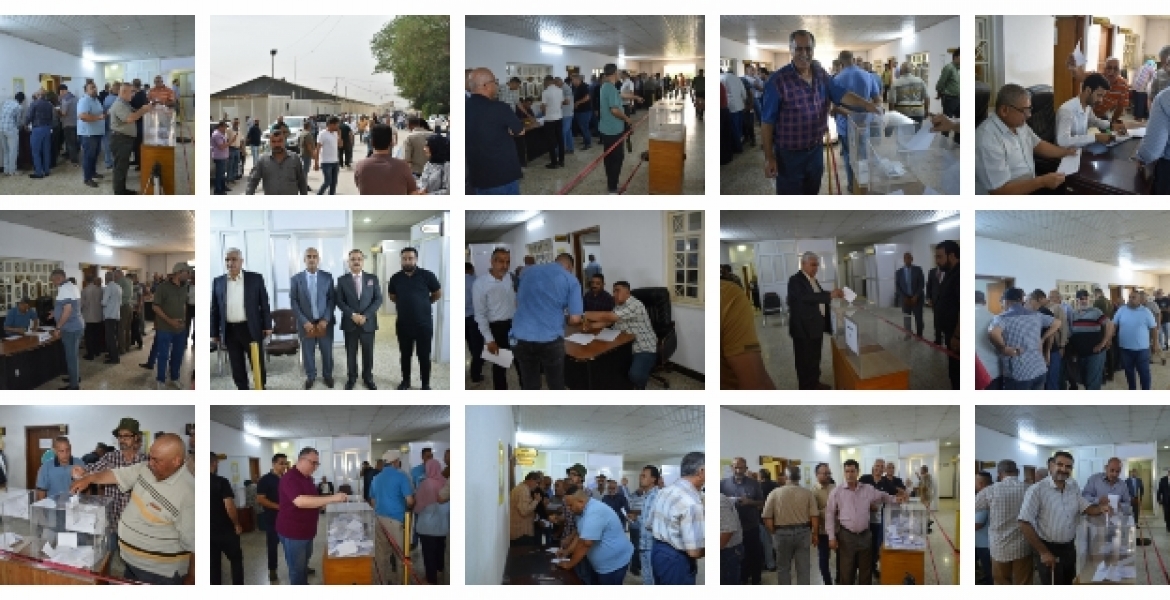 Amidst wide turnout: Al-Fao General Engineering Company holds elections for its new board of directors for its employees in the provinces (Baghdad, Diyala and Wasit)