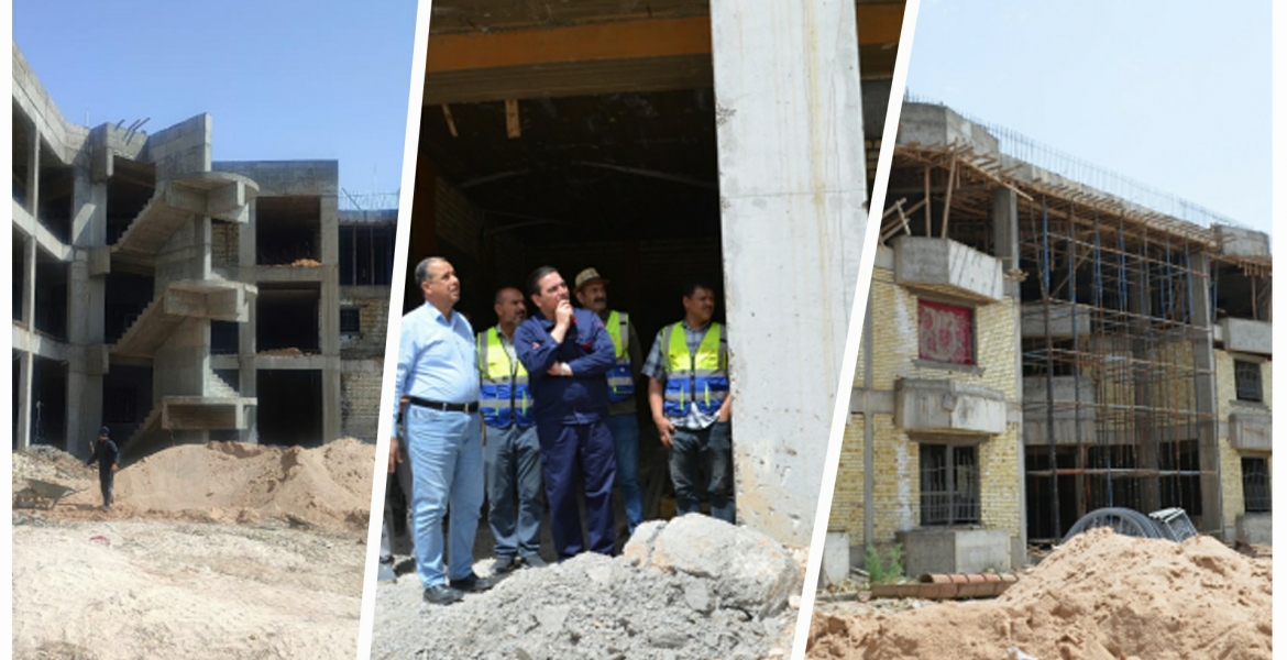 السيد مدير عام شركة الفاو الهندسية العامة يزور بناية الأقسام الداخلية للطالبات في محافظة كربلاء المقدسة