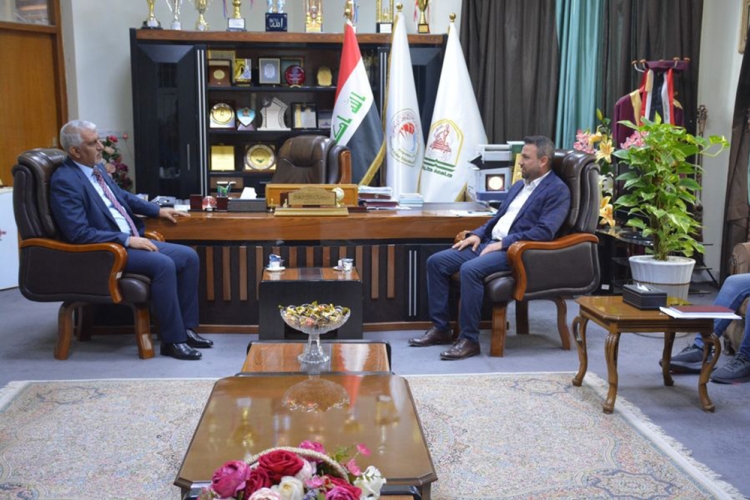 Engineer Al Mirza meets with the President of the Sacred University of Karbala