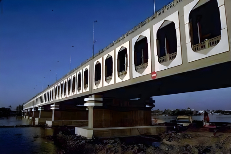 the double-decker bridge in the beloved capital Baghdad