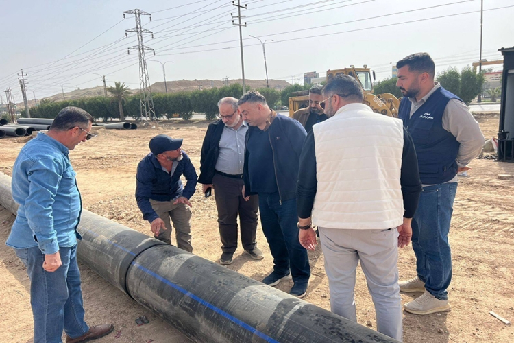 مشروع ماء حصيبة الشرقية المركزي بمحافظة الأنبار