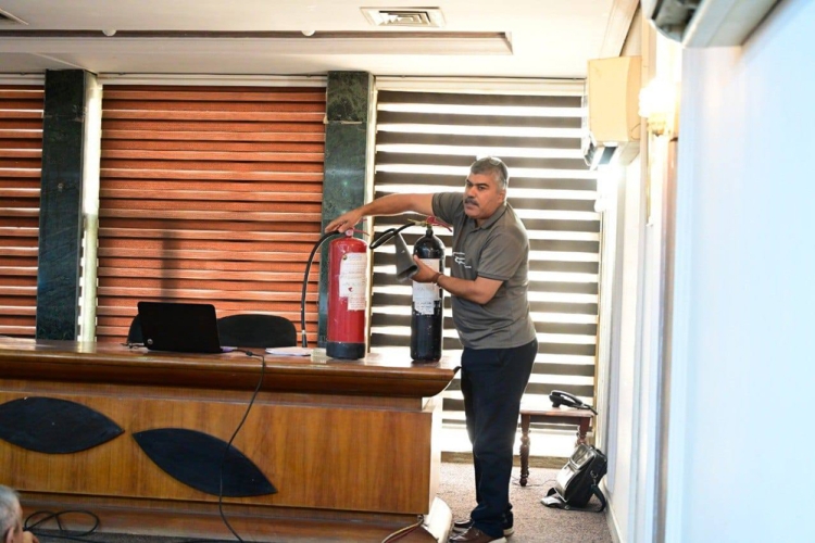 ورشة عمل حول خطة الطوارئ والإخلاء في شركة الفاو الهندسية العامة